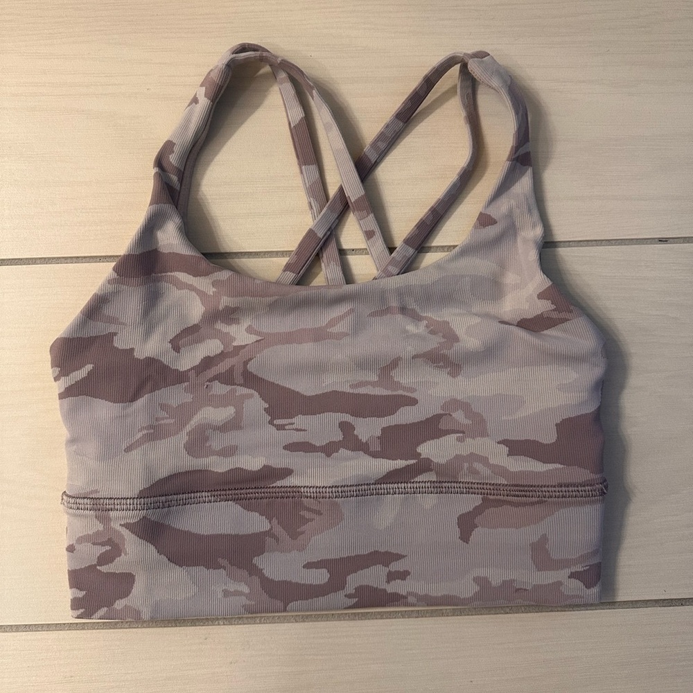 RARE Lululemon Energy Longline Bra Camo